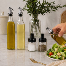 Modern Oil and Vinegar Set with Spice Jars 6-Piece