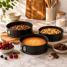 3-Piece Round Springform Cake Pan Set, 9.5, 10.25 and 11 Inch