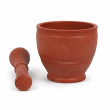Plastic Orange Mortar and Pestle Set For Grinding Spices and Herbs
