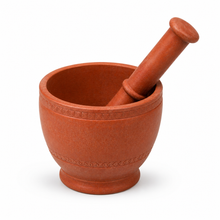 Plastic Orange Mortar and Pestle Set For Grinding Spices and Herbs