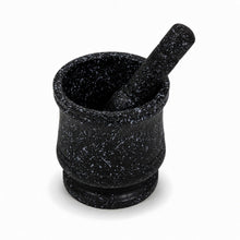 Plastic Marble Black Mortar and Pestle SET FOR Grinding Spices and Herbs