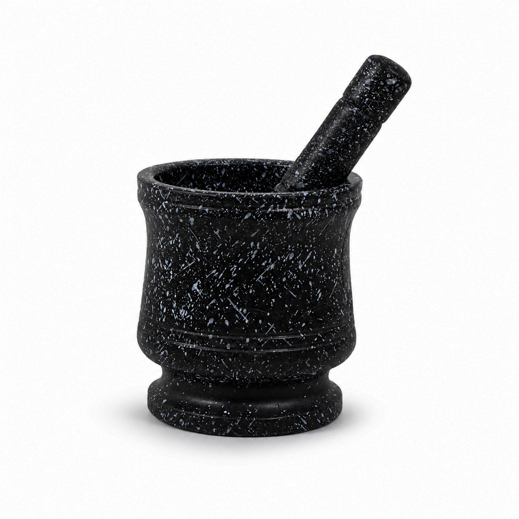 Plastic Marble Black Mortar and Pestle SET FOR Grinding Spices and Herbs