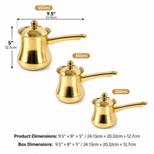 Luxury Gold Stainless Steel Tea Pots with Lid 3 Piece Set 250,350,550ML