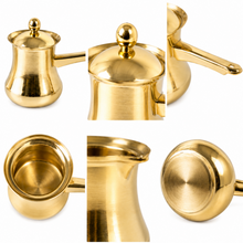 Luxury Gold Stainless Steel Tea Pots with Lid 3 Piece Set 250,350,550ML