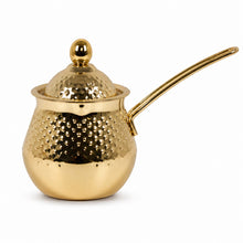 3-Piece Gold-Tone Stainless Steel Cezve Set with Lids, 200/300/600 mL
