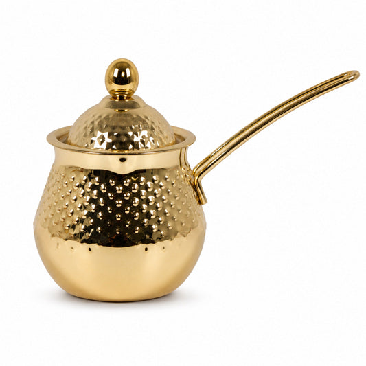 Luxury Gold Stainless Steel Tea Pots Sezve with Lid 3 Piece Set 200,300,600ML