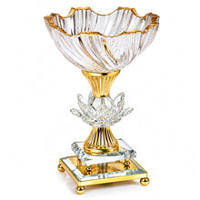Luxury Gold-Crystal Glass Pedestal Candy Bowls - Set of 3 LG,MD, SM
