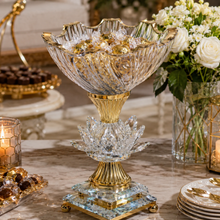 Luxury Gold-Crystal Glass Pedestal Candy Bowls-Single