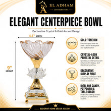 Luxury Gold-Crystal Glass Pedestal Candy Bowls-Single