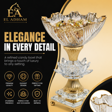 Luxury Gold-Crystal Glass Pedestal Candy Bowls-Single
