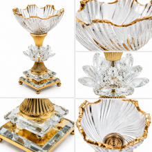 Luxury Gold-Crystal Glass Pedestal Candy Bowls-Single