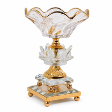 Luxury Rose Gold-Crystal Glass Pedestal Candy Bowls - Set of 3 LG,MD, SM