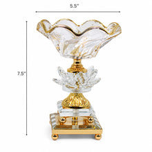 Luxury Rose Gold-Crystal Glass Pedestal Candy Bowls - Set of 3 Small