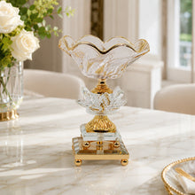 Luxury Rose Gold-Crystal Glass Pedestal Candy Bowls - Set of 3 Small