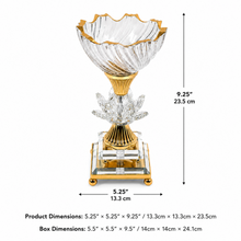 Luxury Gold-Crystal Glass Pedestal Candy Bowls-Single