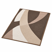 Lightweight Abstract Pattern Throw Blanket, Brown and Cream