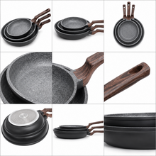 Granite Nonstick Frying Pan Set - 3 Piece Stone-Coated Skillets Collection