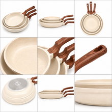 Granite Nonstick Frying Pan Set - 3 Piece Stone-Coated Skillets Collection