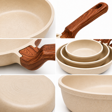 Granite Nonstick Frying Pan Set - 3 Piece Stone-Coated Skillets Collection