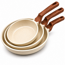 Granite Nonstick Frying Pan Set - 3 Piece Stone-Coated Skillets Collection