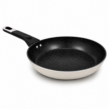 Granite Stone Nonstick Frying Pan with Ergonomic Handle - Speckled Black & Cream - 24 CM