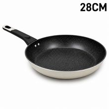 Granite Stone Nonstick Frying Pan with Ergonomic Handle - Speckled Black & Cream - 28 CM
