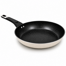 Granite Stone Nonstick Frying Pan with Ergonomic Handle - Speckled Black & Cream - 28 CM