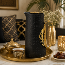 Arabic Modern Contemporary Vaccum Flask 1.0L - Black