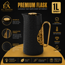 Arabic Modern Contemporary Vaccum Flask 1.0L - Black