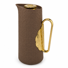 Arabic Modern Contemporary Vaccum Flask 1.0L - Brown