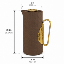 Arabic Modern Contemporary Vaccum Flask 1.0L - Brown