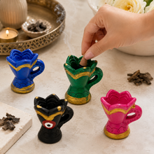 Traditional Sananni Mini Incense Burner, Multicolor Decorative Bakhoor Holder, 3 Inch