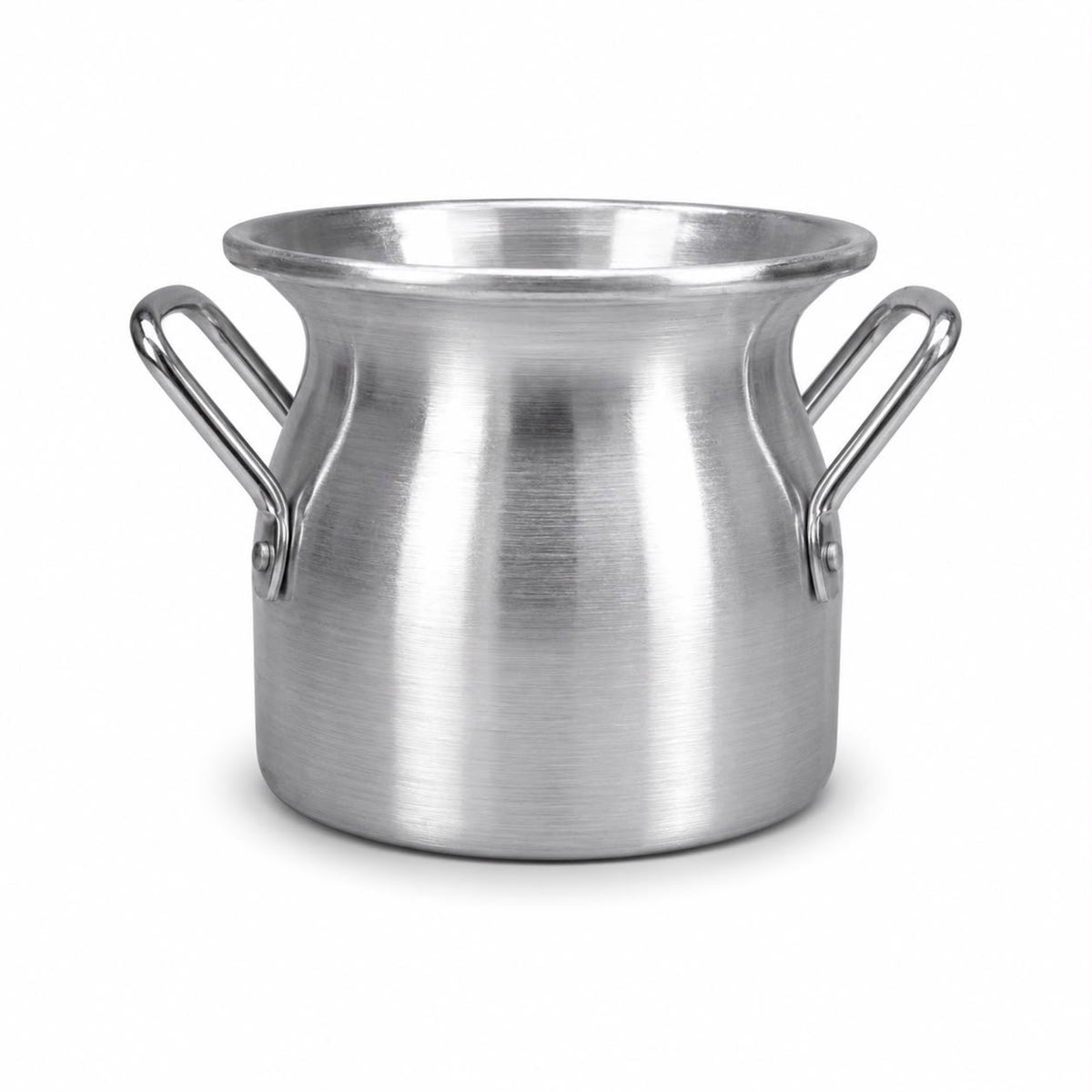 Traditional Yemeni Soup Berm, Medium – Silver-Tone Two-Handle Serving Vessel