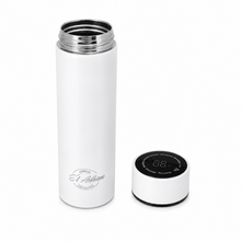 El Adham 420mL Premium Stainless Steel Vacuum Insulated Travel Bottle with Smart Temperature Display & Gift Box – White