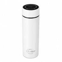 El Adham 420mL Premium Stainless Steel Vacuum Insulated Travel Bottle with Smart Temperature Display & Gift Box – White