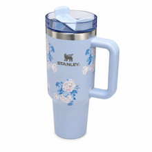 Stanley Quencher-Style Floral Travel Tumbler with Handle & Straw Lid, Sky Blue, 40 Oz