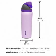 Owala FreeSip 32 oz Insulated Stainless Steel Water Bottle with Flip Straw Lid – Lavender