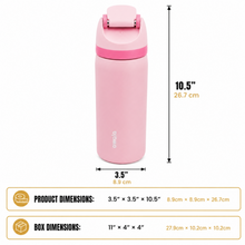 Owala FreeSip Insulated Stainless Steel Water Bottle with Flip Straw Lid, 32 oz, Pink