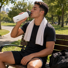 Owala FreeSip Insulated Stainless Steel Water Bottle with Flip Straw Lid, 32 oz, White, 3.5" x 3.5" x 10.5"
