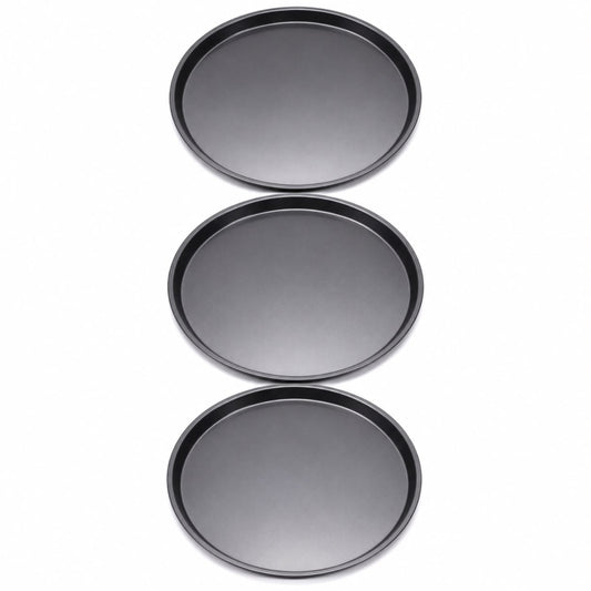 3-Piece Springform Cake Pan Set – 10.25", 11.5" & 12.5" Round Baking Pans for Cheesecake, Cakes & Pizza