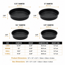 4-Piece Round Baking Pan Set – 9.75, 10.5, 12 & 12.75 Inch