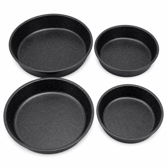 4-Piece Round Baking Pan Set – 9.75, 10.5, 12 & 12.75 Inch