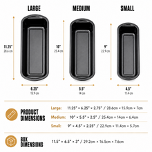 3-Piece Rectangular Loaf & Cake Pan Set, Nesting Sizes
