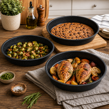3-Piece Round Baking Pan Set – 11.25, 12.75 & 14.25 Inch