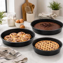 3-Piece Round Baking Pan Set – 11.25, 12.75 & 14.25 Inch