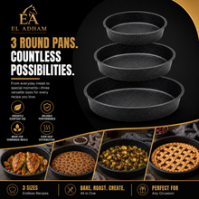 3-Piece Round Baking Pan Set – 11.25, 12.75 & 14.25 Inch