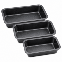 3-Piece Multi-Size Rectangular Baking Pan Set – Black Speckled Finish