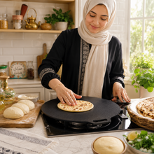 Round Stovetop Heat Diffuser Plate with Handle, 17.5 Inch