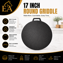 Round Stovetop Heat Diffuser Plate with Handle, 17.5 Inch