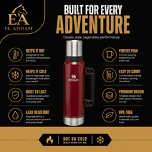 Stanley Classic 1.4L Vacuum Insulated Thermos with Handle – Burgundy